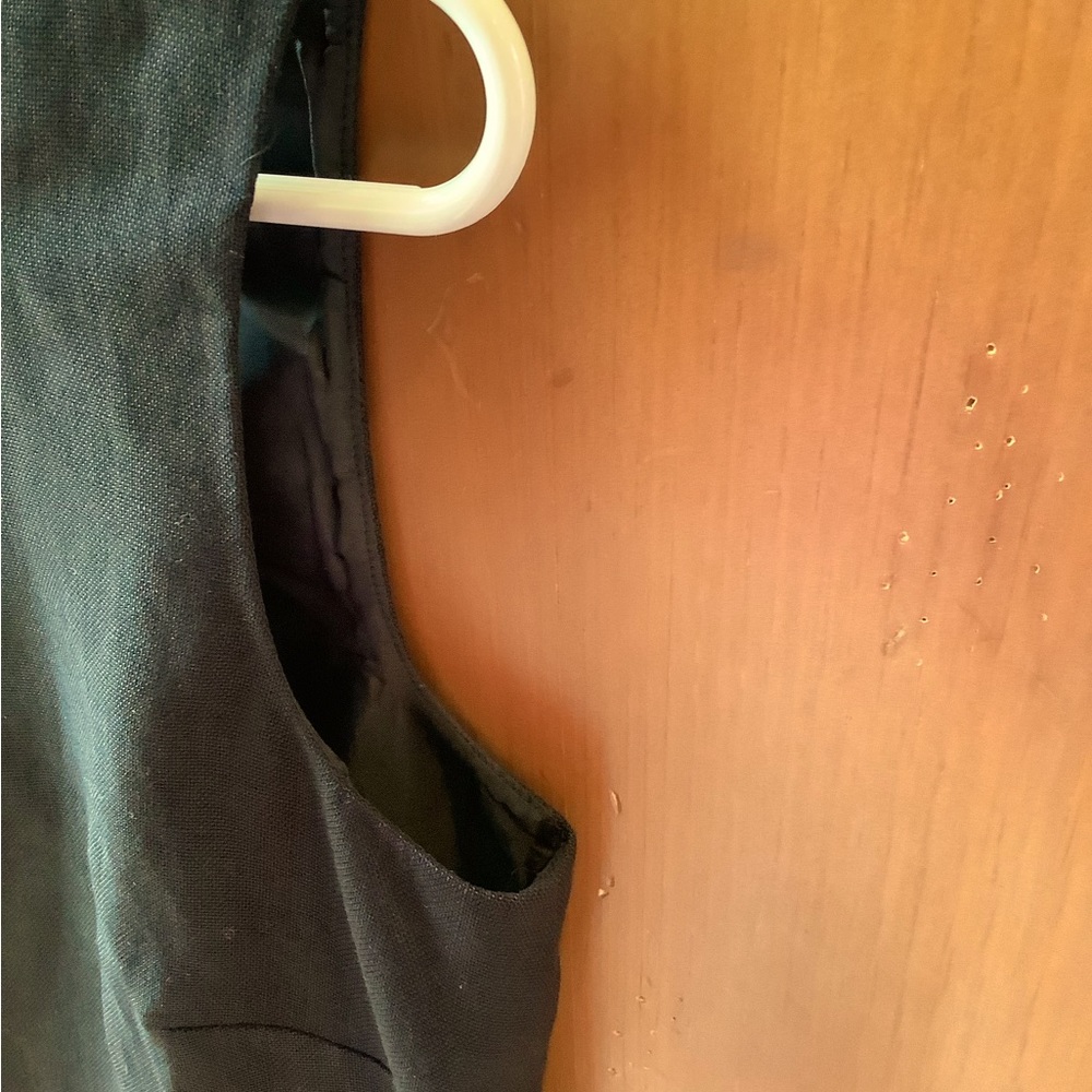 Talbots. Solid Black Irish Linen Lined Shift, She… - image 5